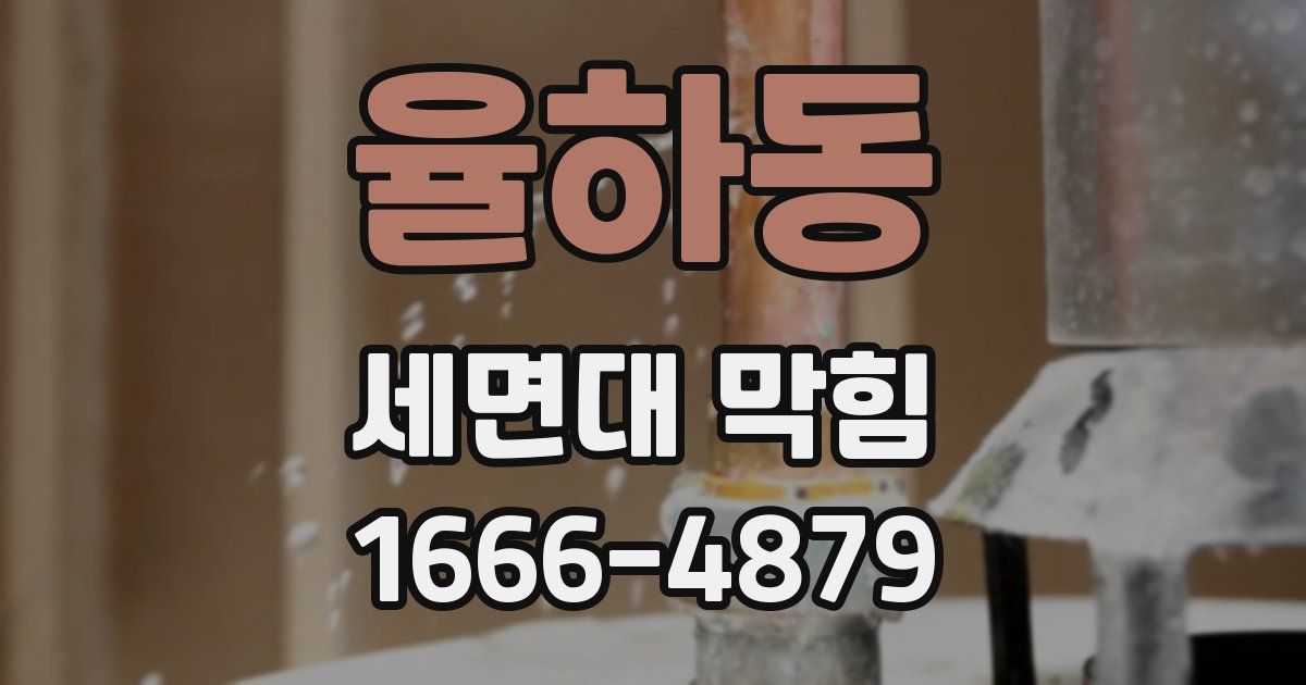 율하동 세면대 막힘