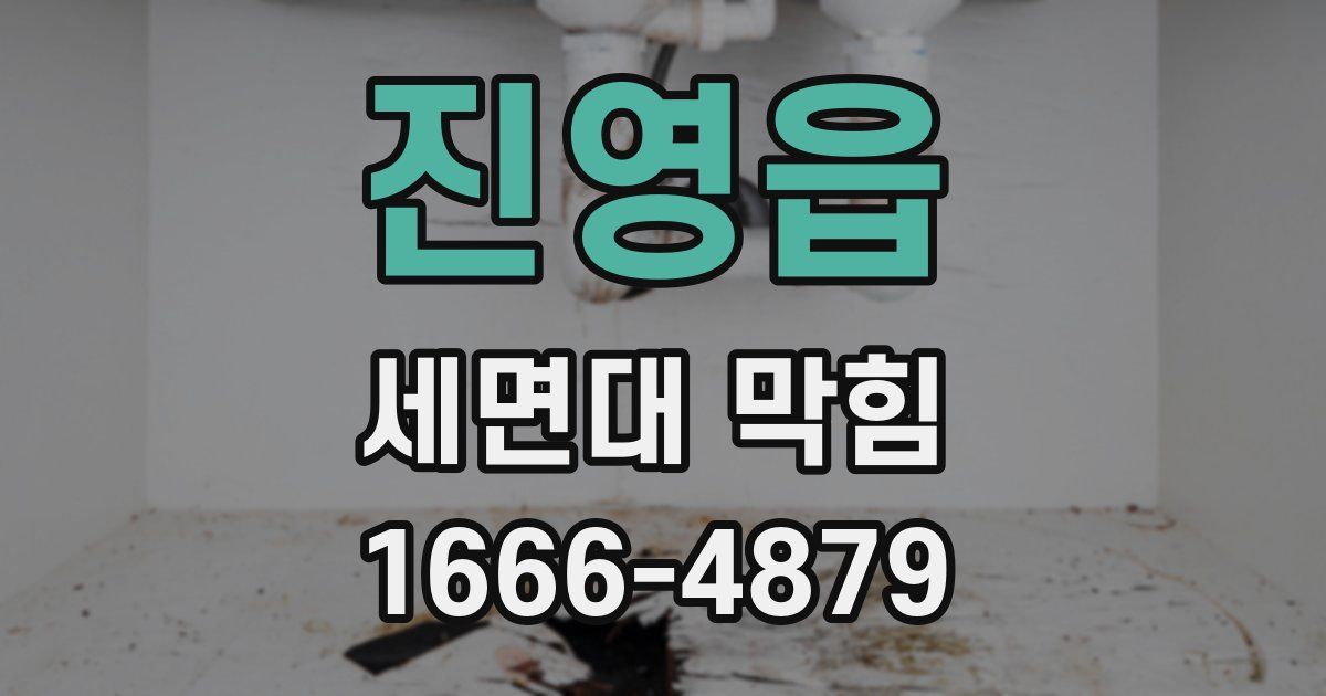 진영읍 세면대 막힘
