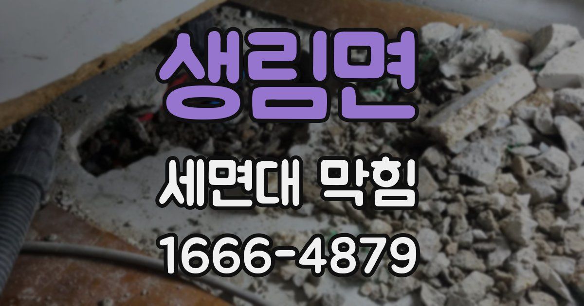 생림면 세면대 막힘