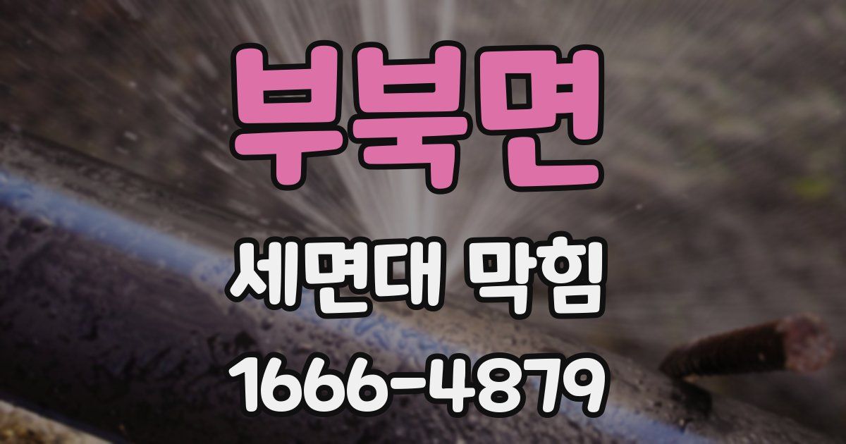 부북면 세면대 막힘