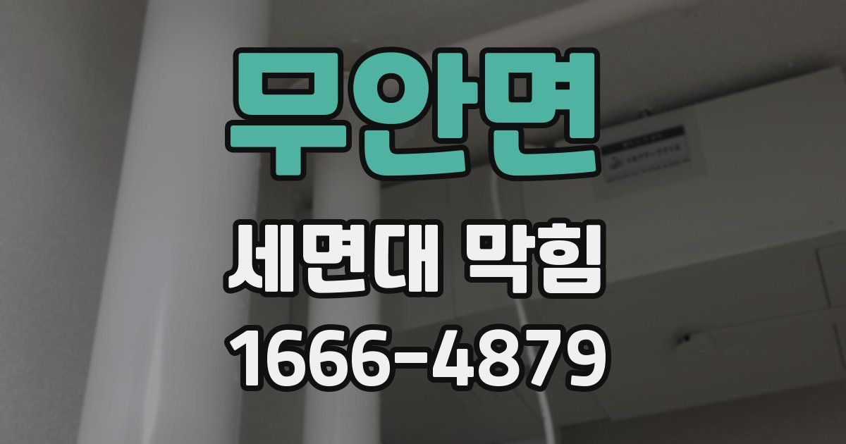 무안면 세면대 막힘