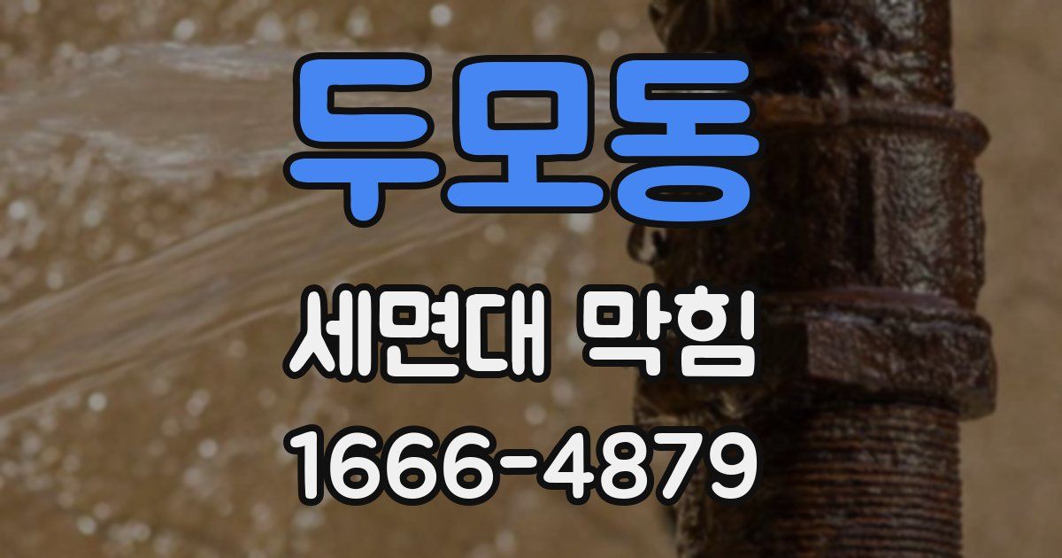 두모동 세면대 막힘