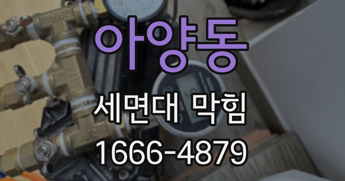 아양동 세면대 막힘