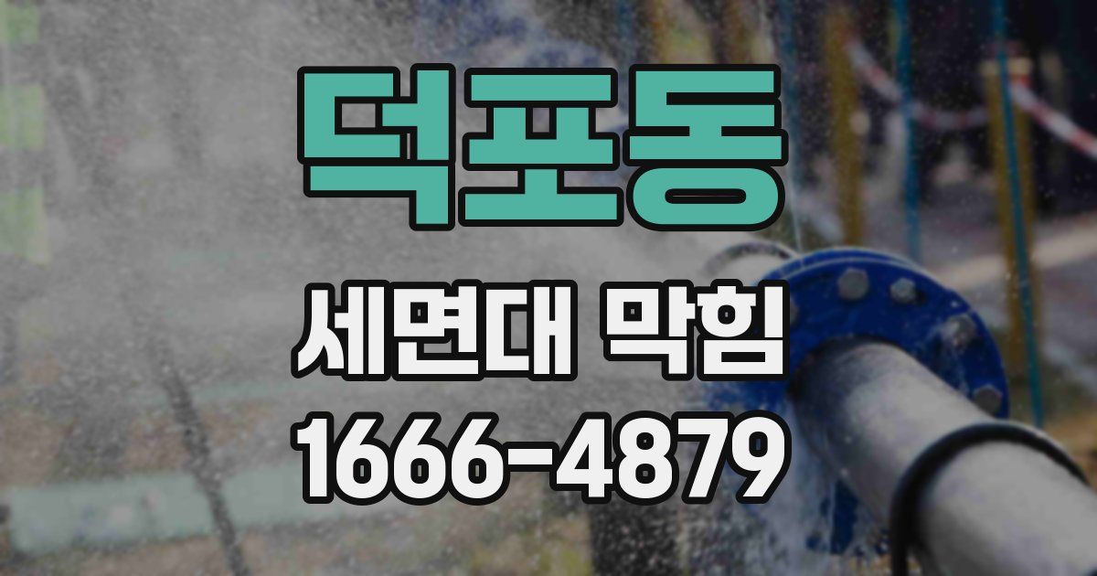 덕포동 세면대 막힘