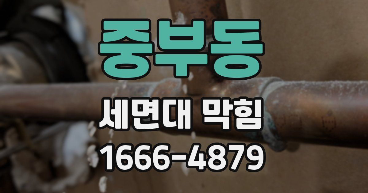 중부동 세면대 막힘
