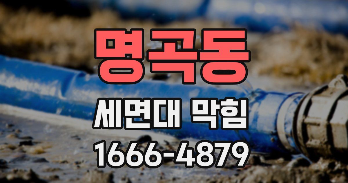 명곡동 세면대 막힘