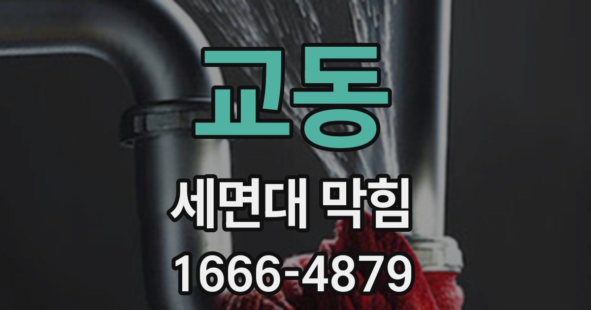 교동 세면대 막힘