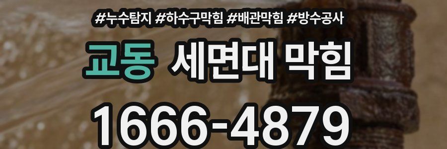 교동 세면대 막힘