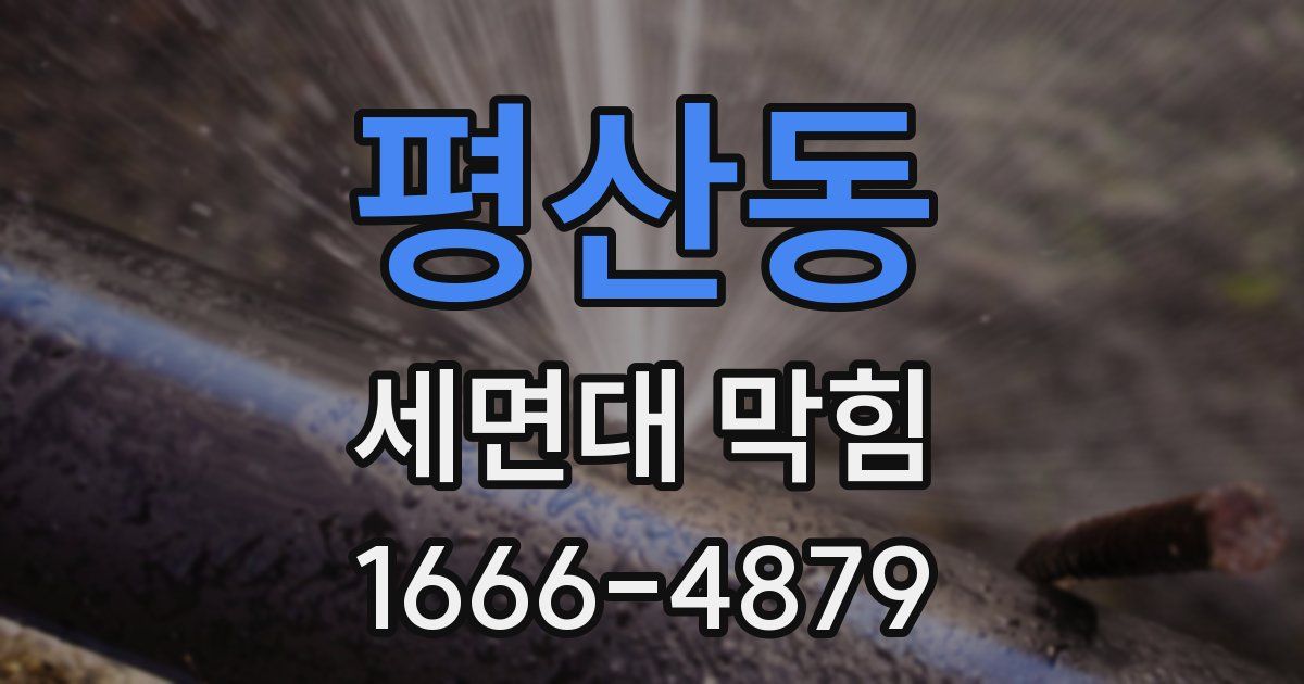 평산동 세면대 막힘