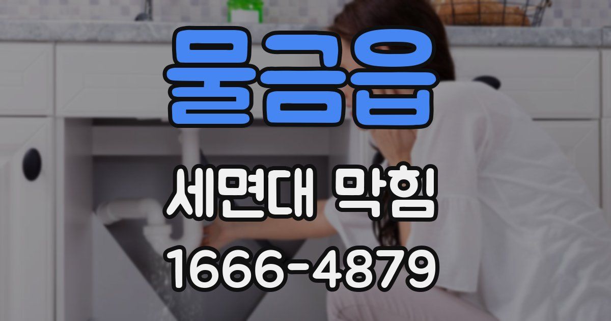 물금읍 세면대 막힘