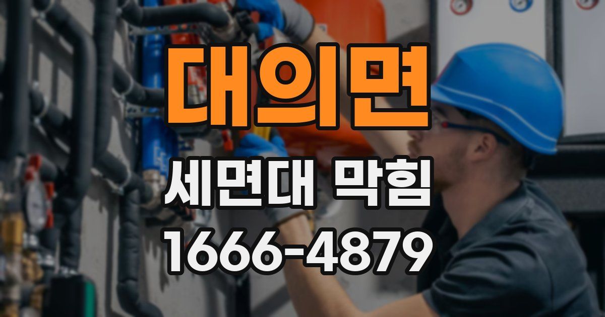 대의면 세면대 막힘