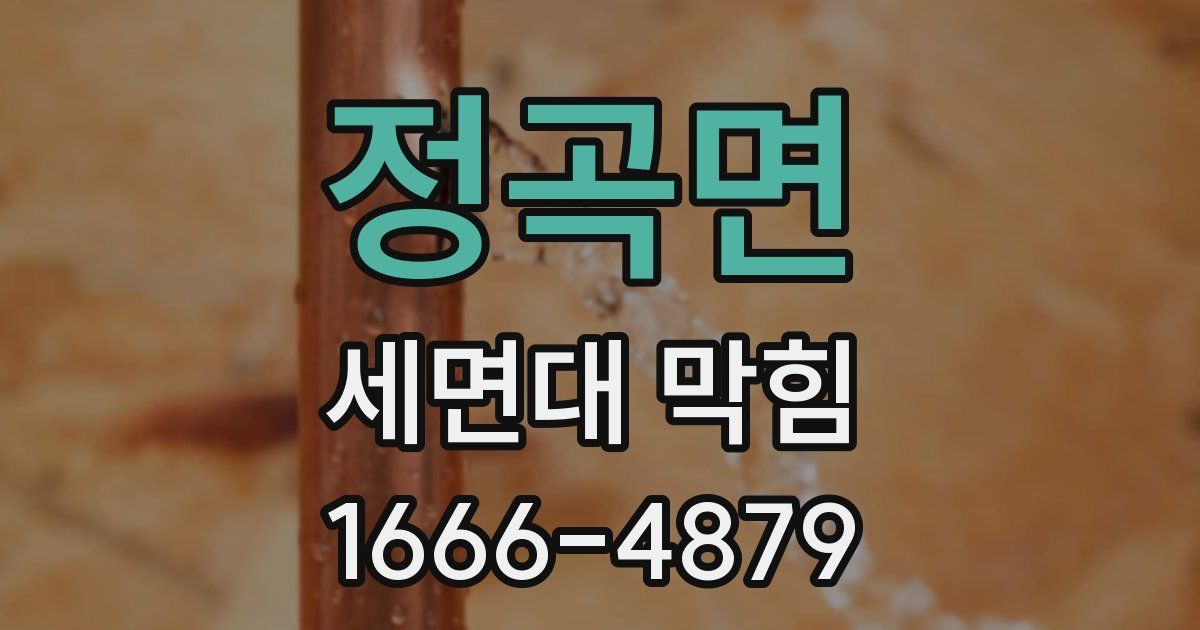 정곡면 세면대 막힘