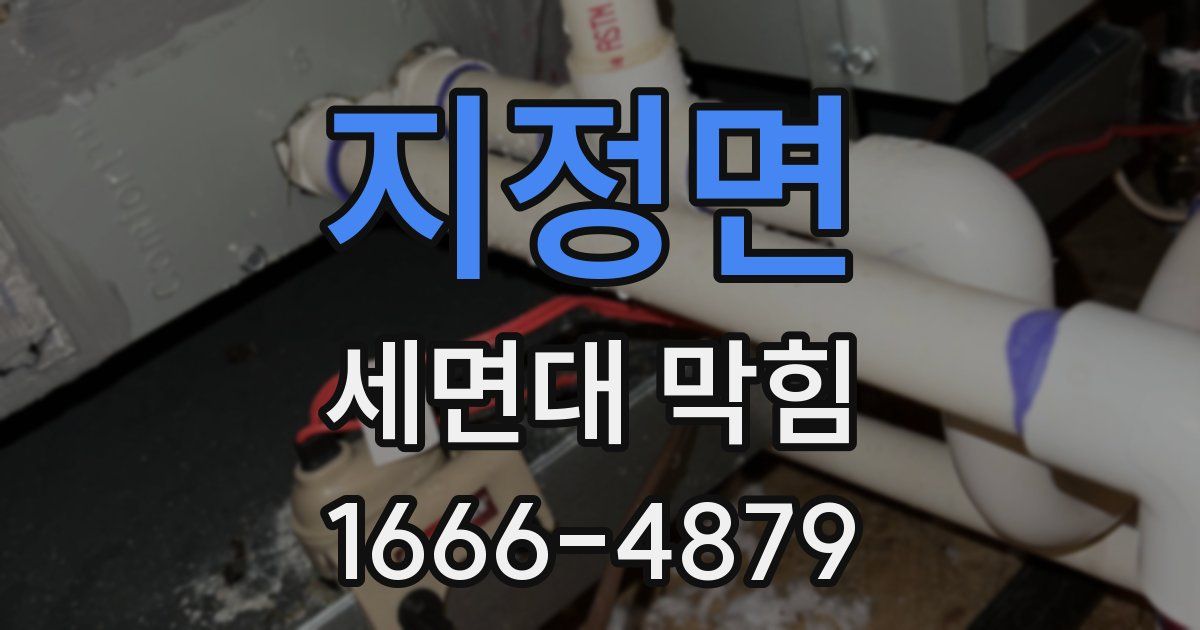지정면 세면대 막힘