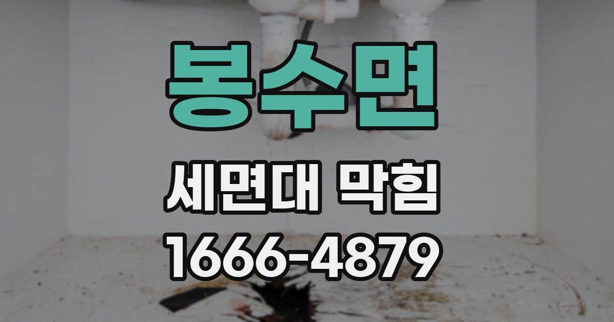봉수면 세면대 막힘