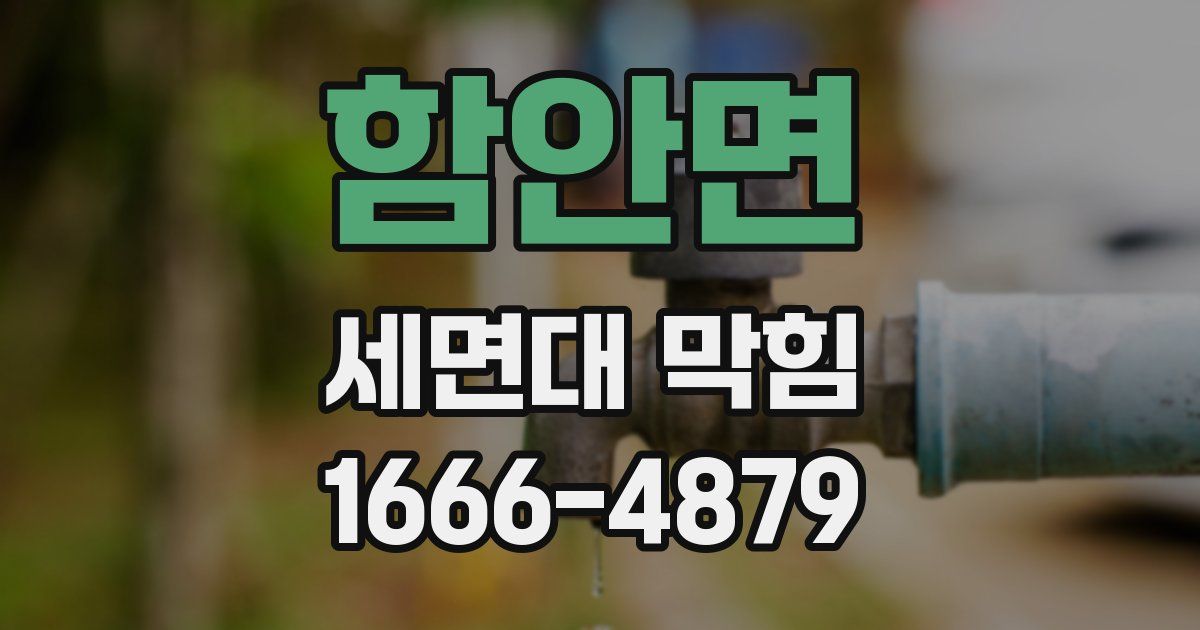 함안면 세면대 막힘