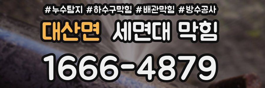 대산면 세면대 막힘