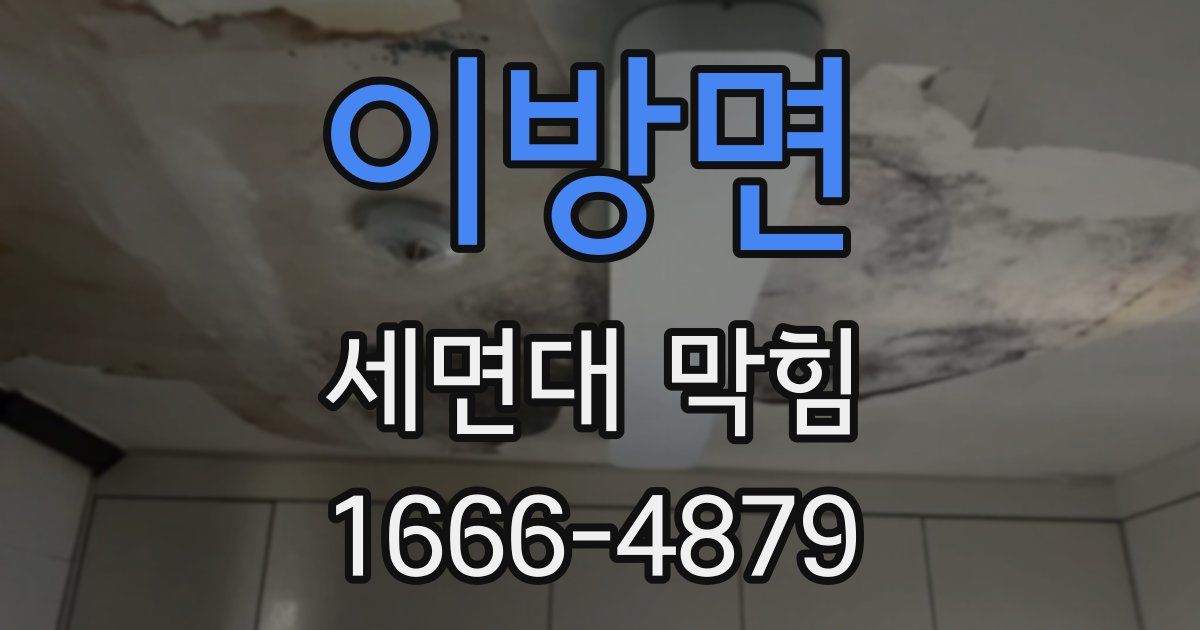 이방면 세면대 막힘