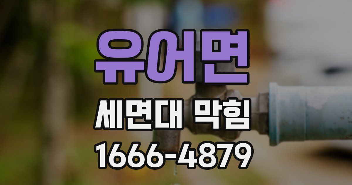 유어면 세면대 막힘