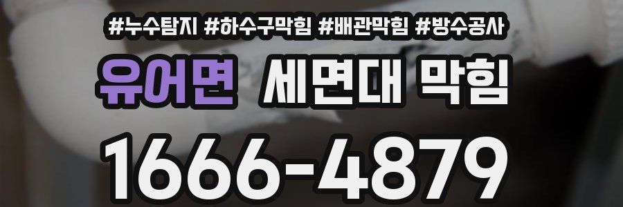 유어면 세면대 막힘