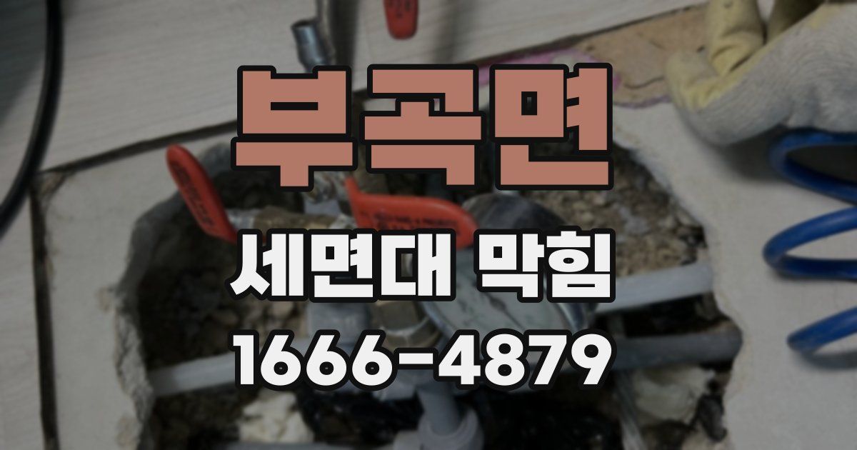 부곡면 세면대 막힘