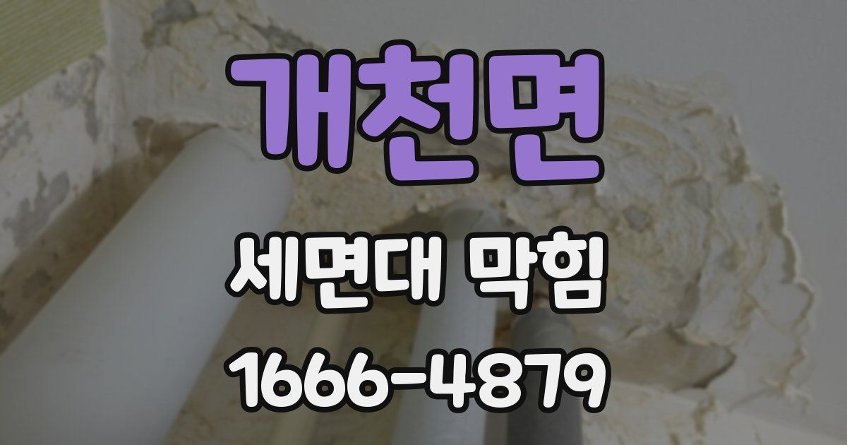 개천면 세면대 막힘