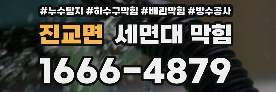 진교면 세면대 막힘