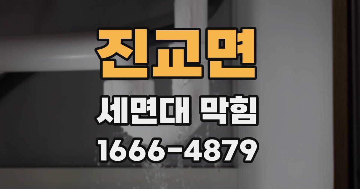 진교면 세면대 막힘