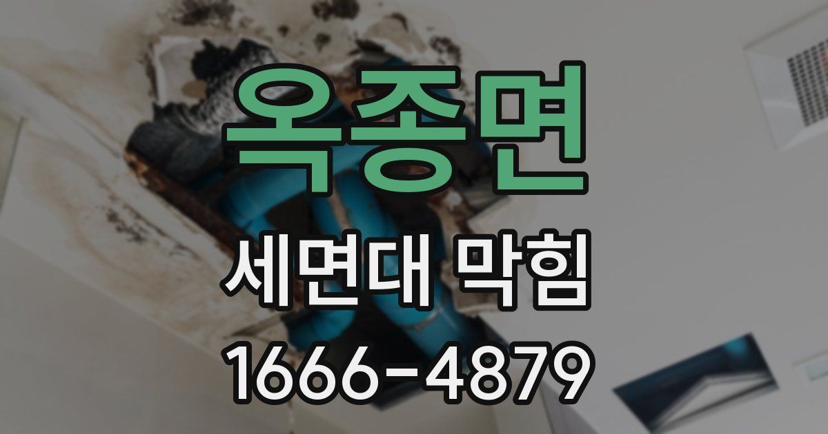 옥종면 세면대 막힘