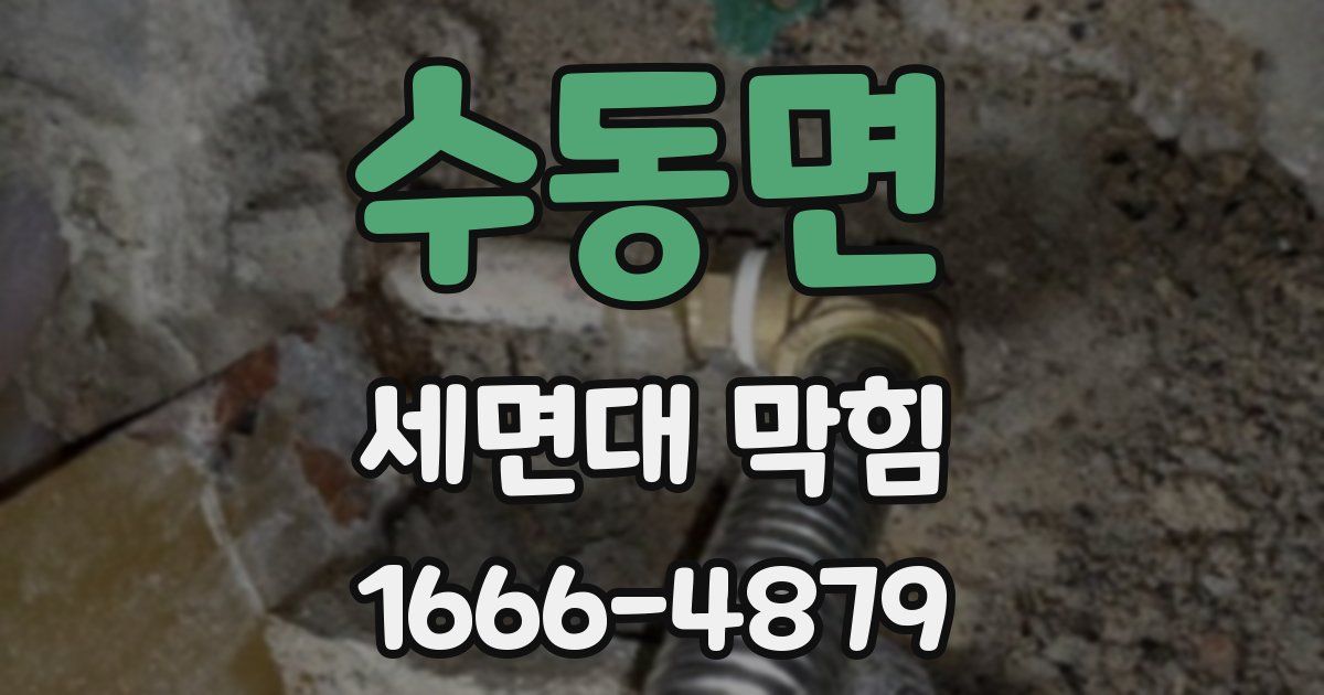 수동면 세면대 막힘