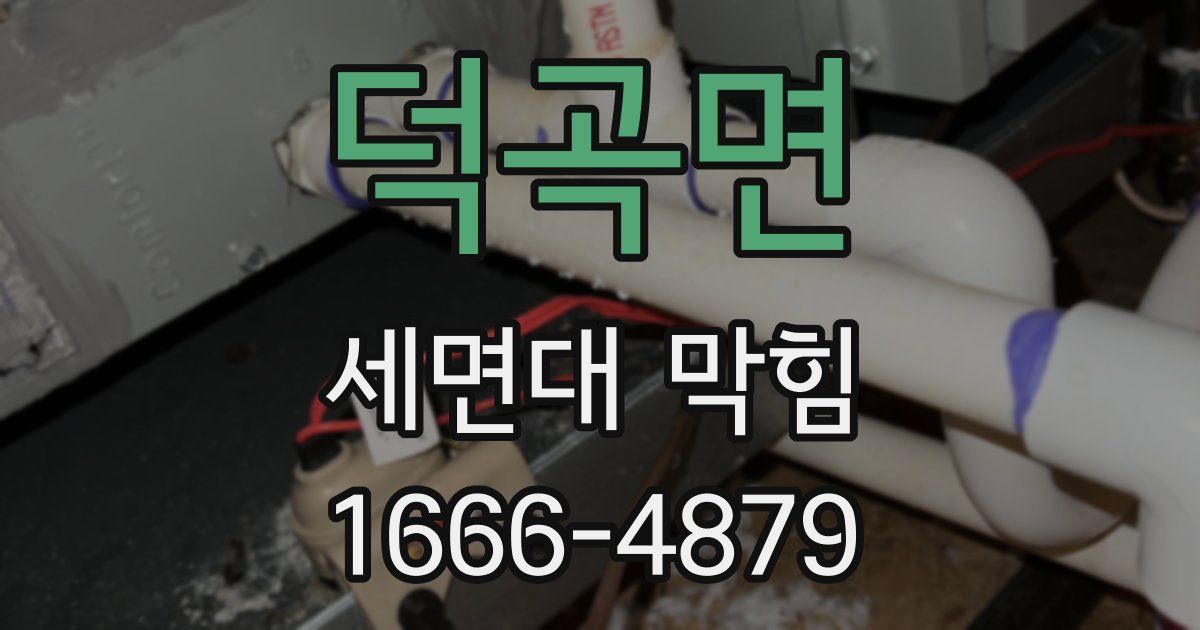 덕곡면 세면대 막힘