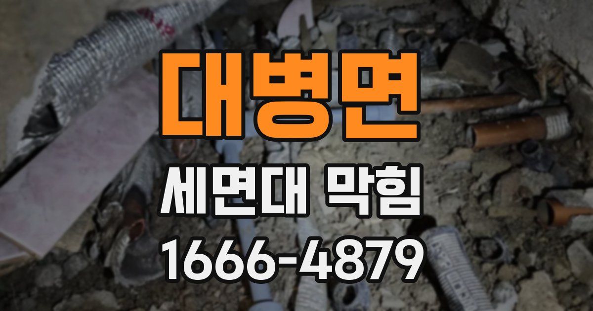 대병면 세면대 막힘