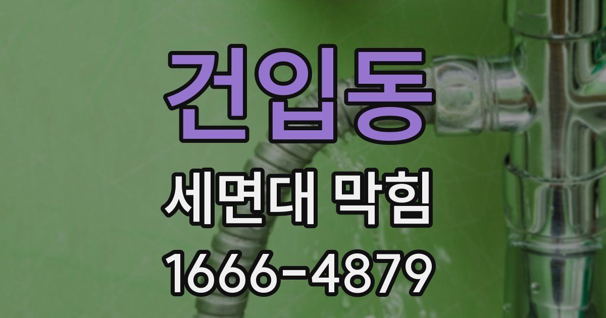 건입동 세면대 막힘