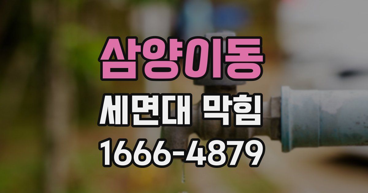 삼양이동 세면대 막힘