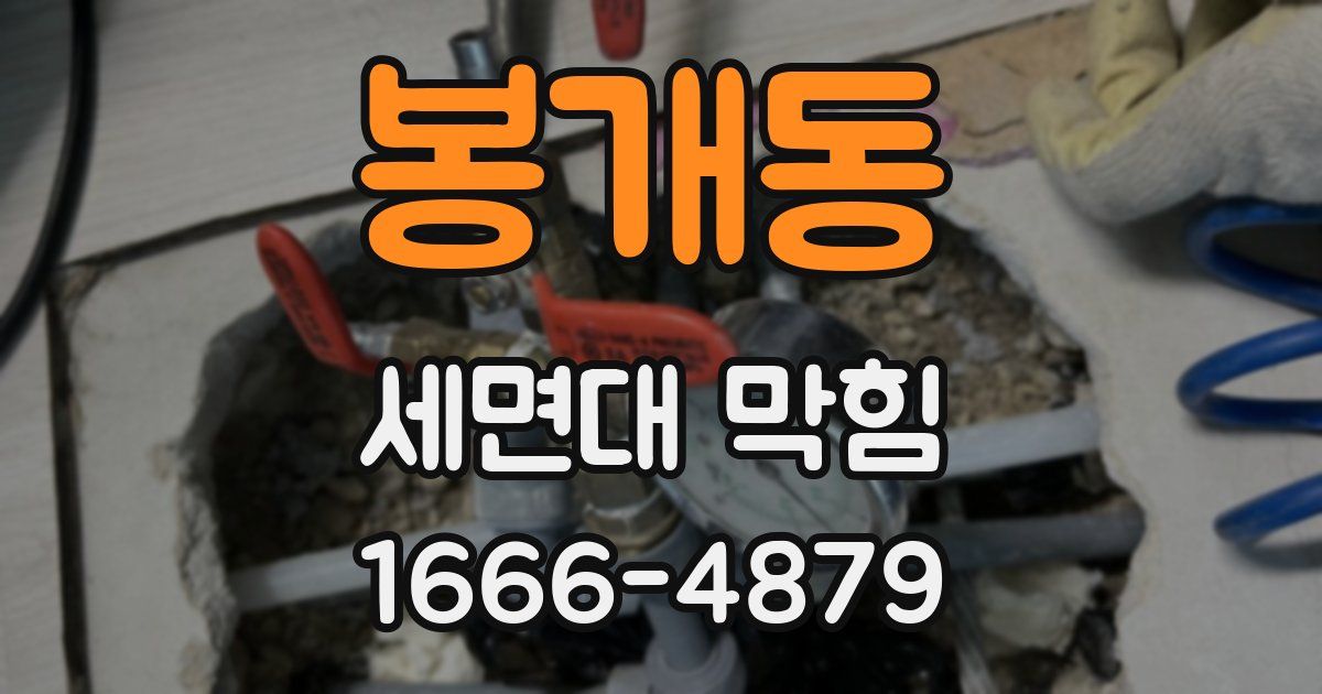 봉개동 세면대 막힘