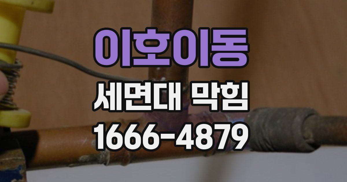 이호이동 세면대 막힘