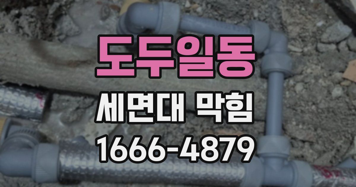 도두일동 세면대 막힘