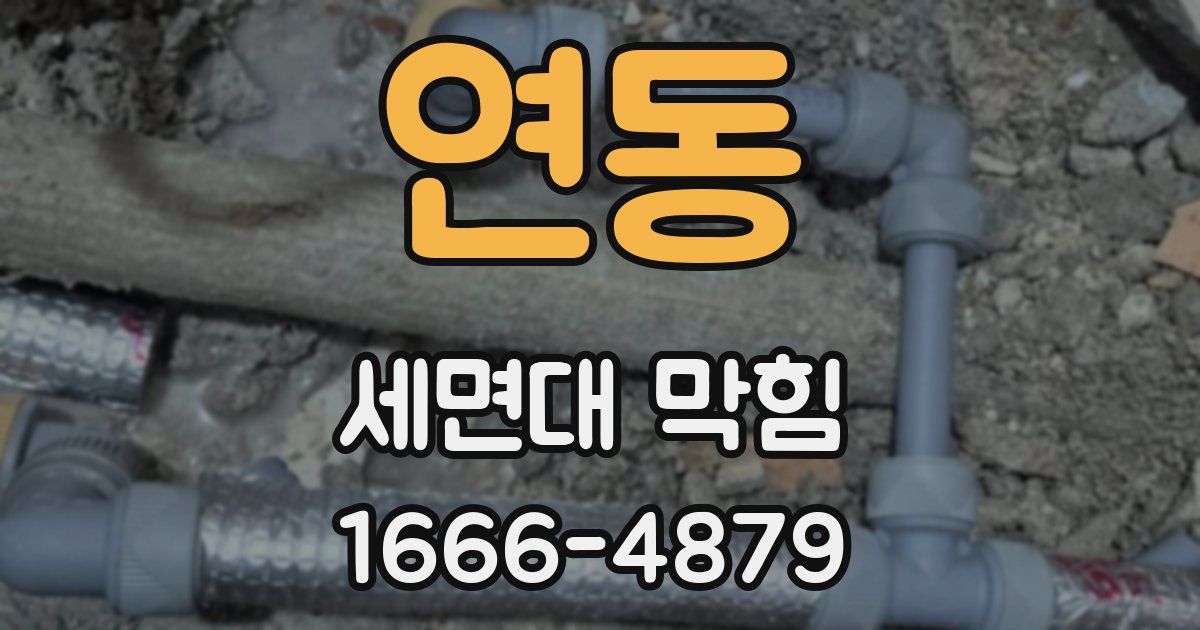 연동 세면대 막힘