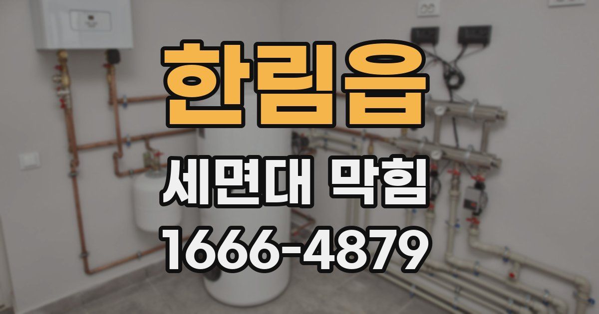 한림읍 세면대 막힘