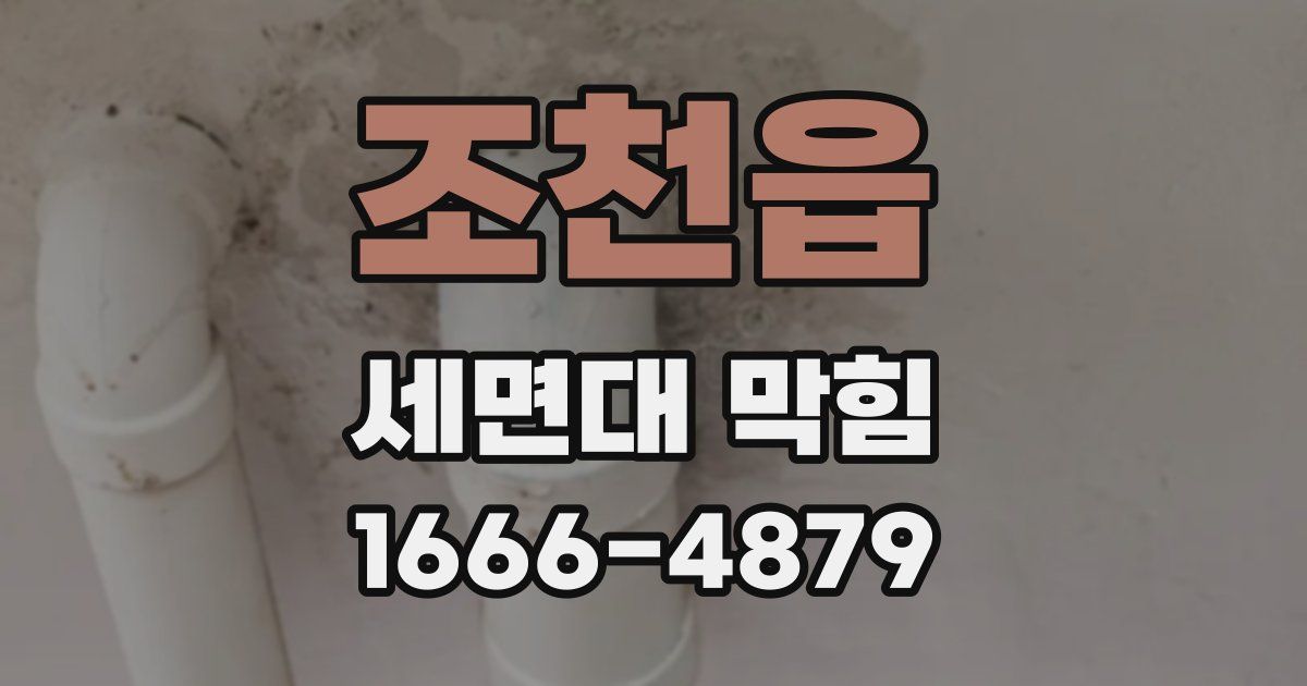 조천읍 세면대 막힘