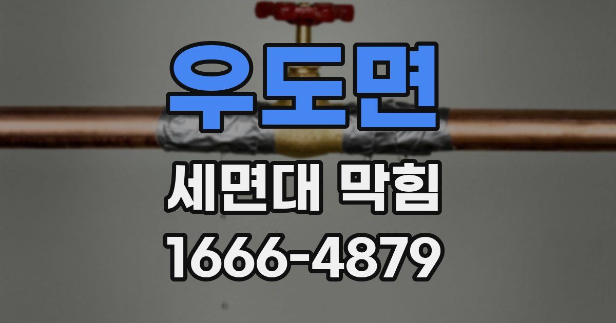 우도면 세면대 막힘