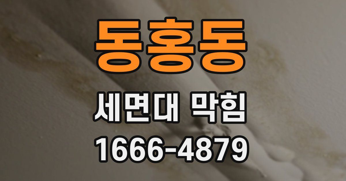 동홍동 세면대 막힘