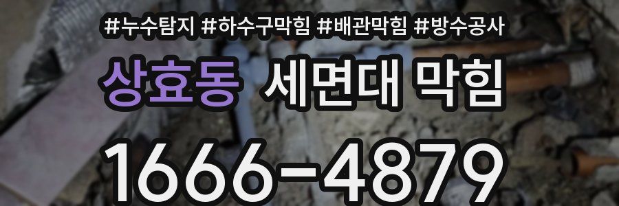 상효동 세면대 막힘