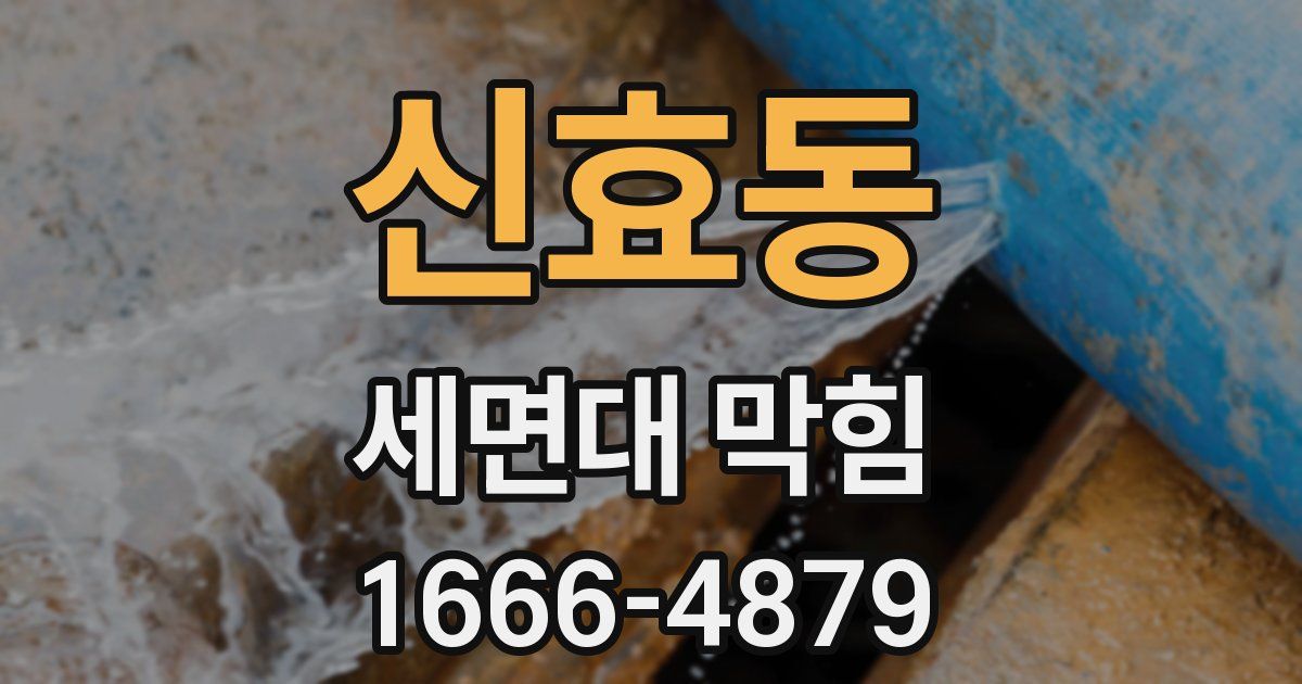 신효동 세면대 막힘