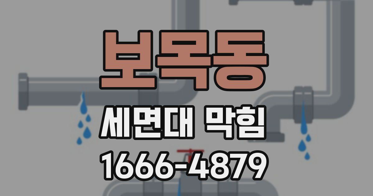 보목동 세면대 막힘