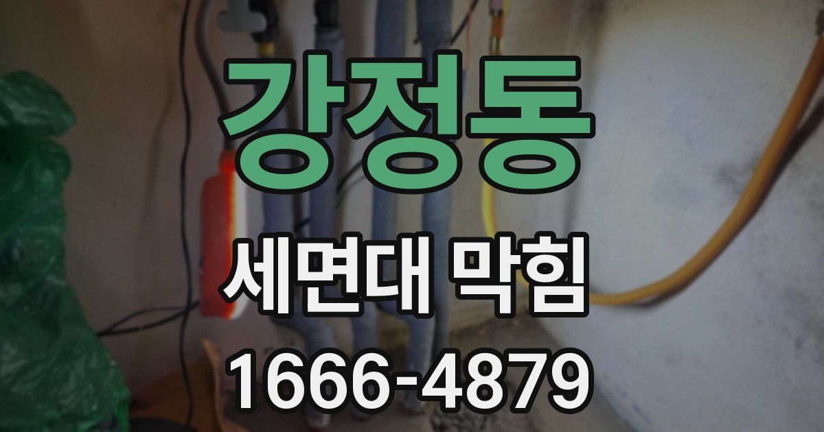 강정동 세면대 막힘