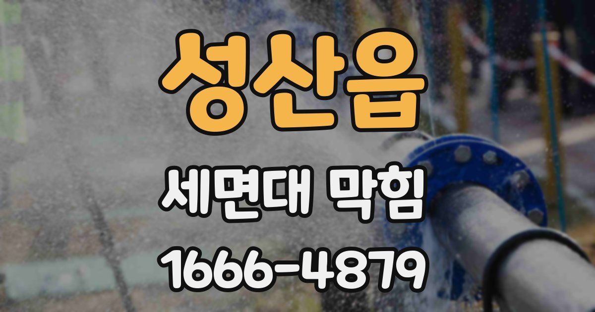성산읍 세면대 막힘