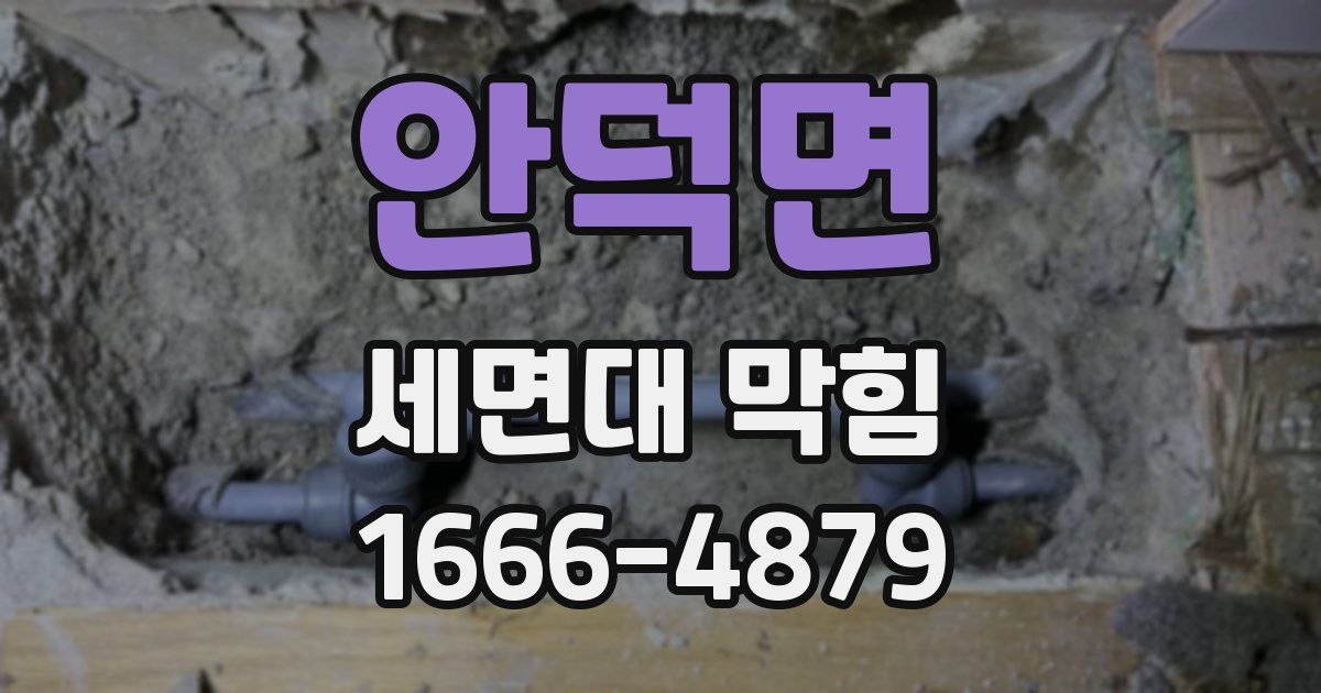 안덕면 세면대 막힘