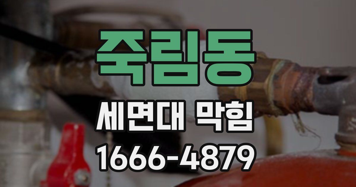 죽림동 세면대 막힘