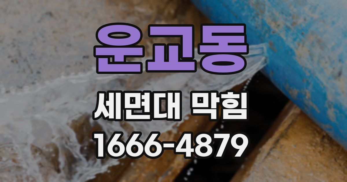 운교동 세면대 막힘