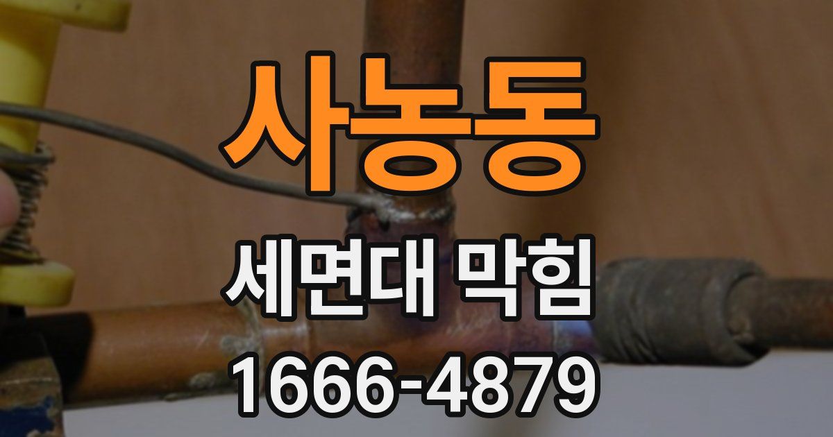 사농동 세면대 막힘